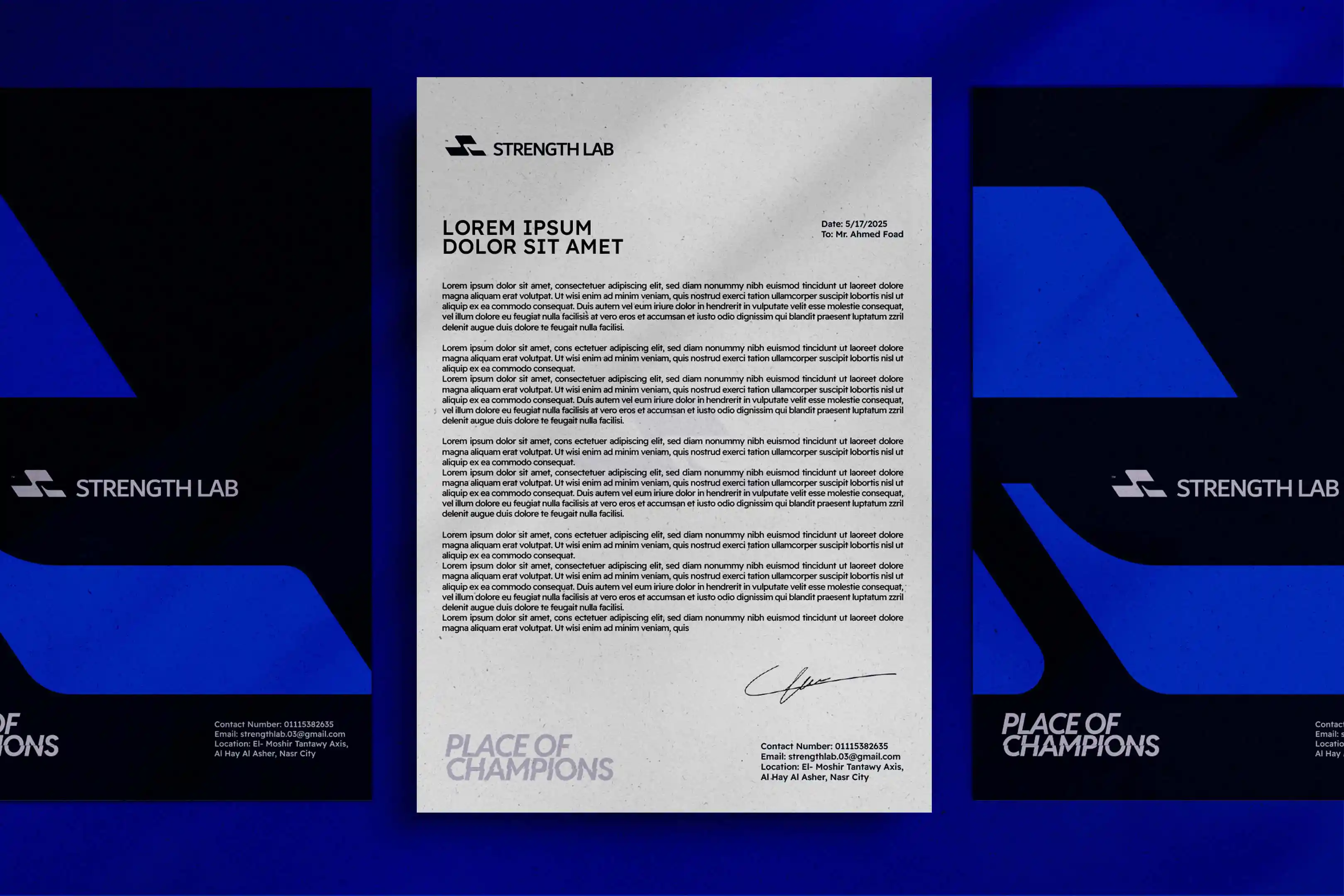 Strength Lab letterhead
